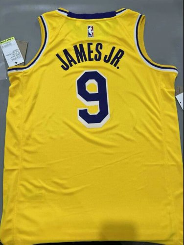 NBA 9 Bronny James JR. Los Angeles Lakers Maillot jaune